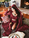 Hooded Mantle Wrap: Mesh + Crimson