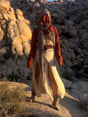 Hooded Shrug: Sweater Knit Rust
