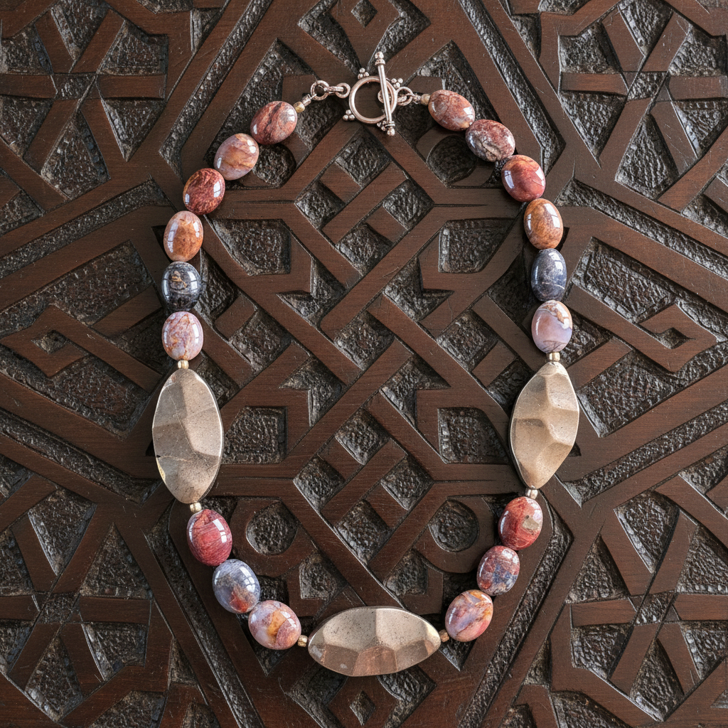 The StormCaller's Necklace - Pietersite and Pyrite