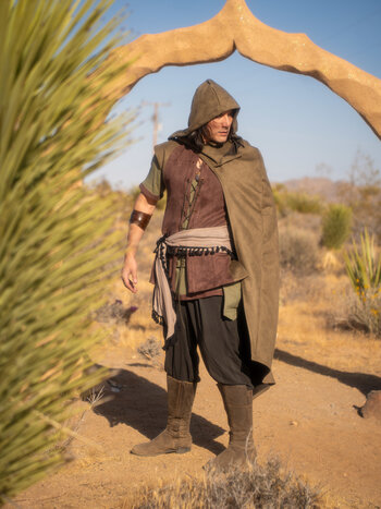 Convertible Cape : Techno Suede Moss Green