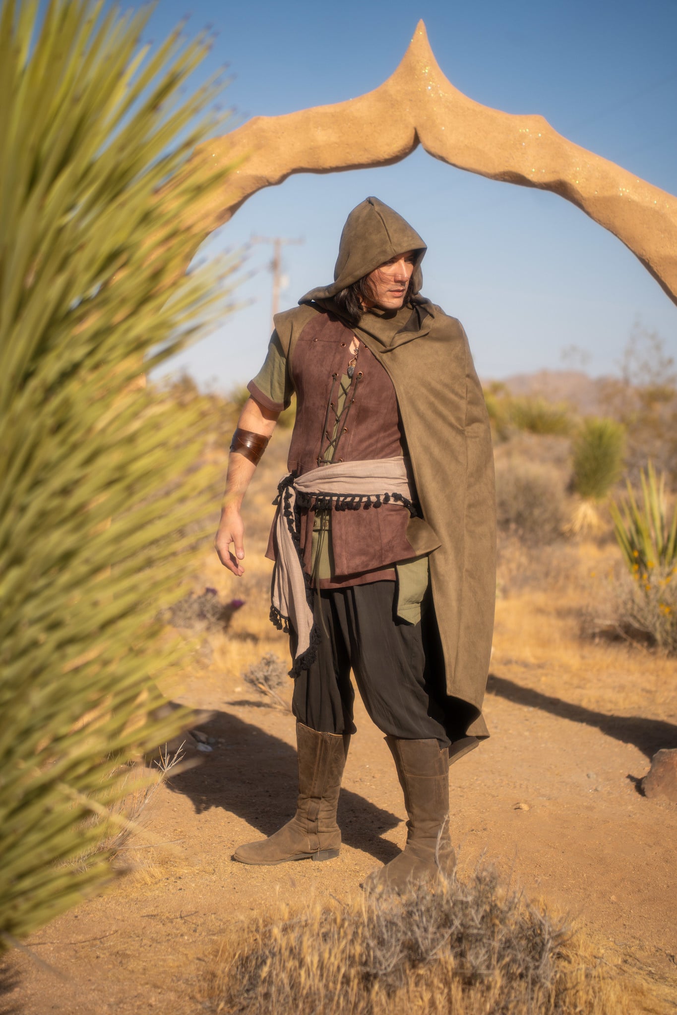 Convertible Cape : Techno Suede Moss Green
