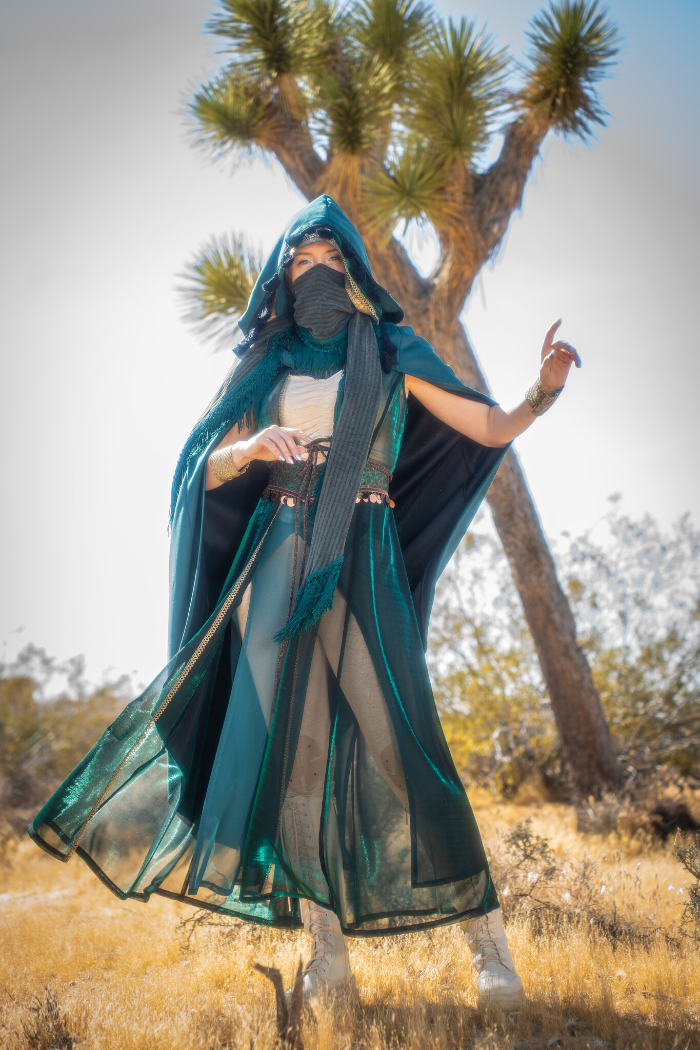 Convertible Cape : Techno Suede Teal