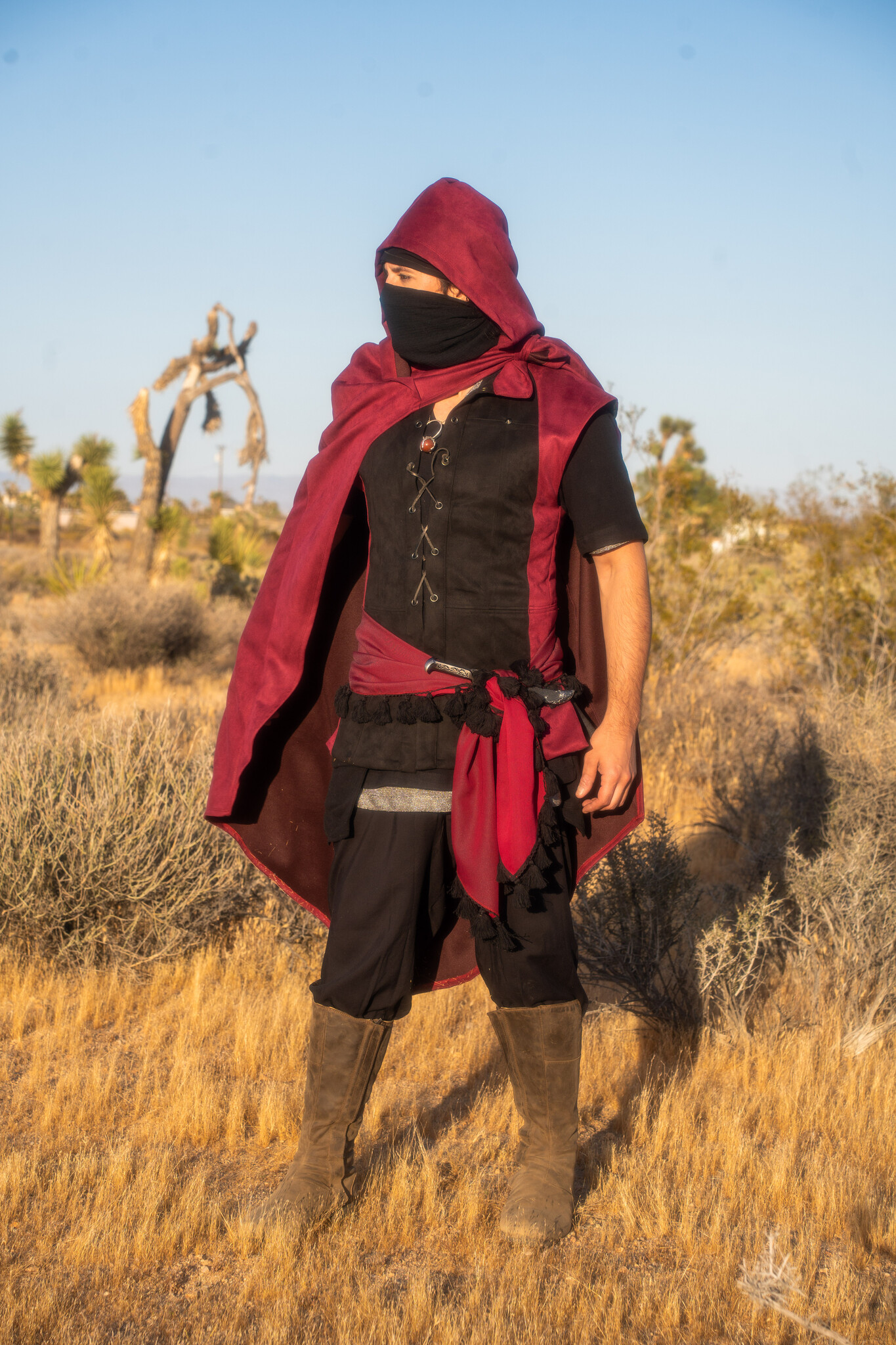 Convertible Cape : Techno Suede Red
