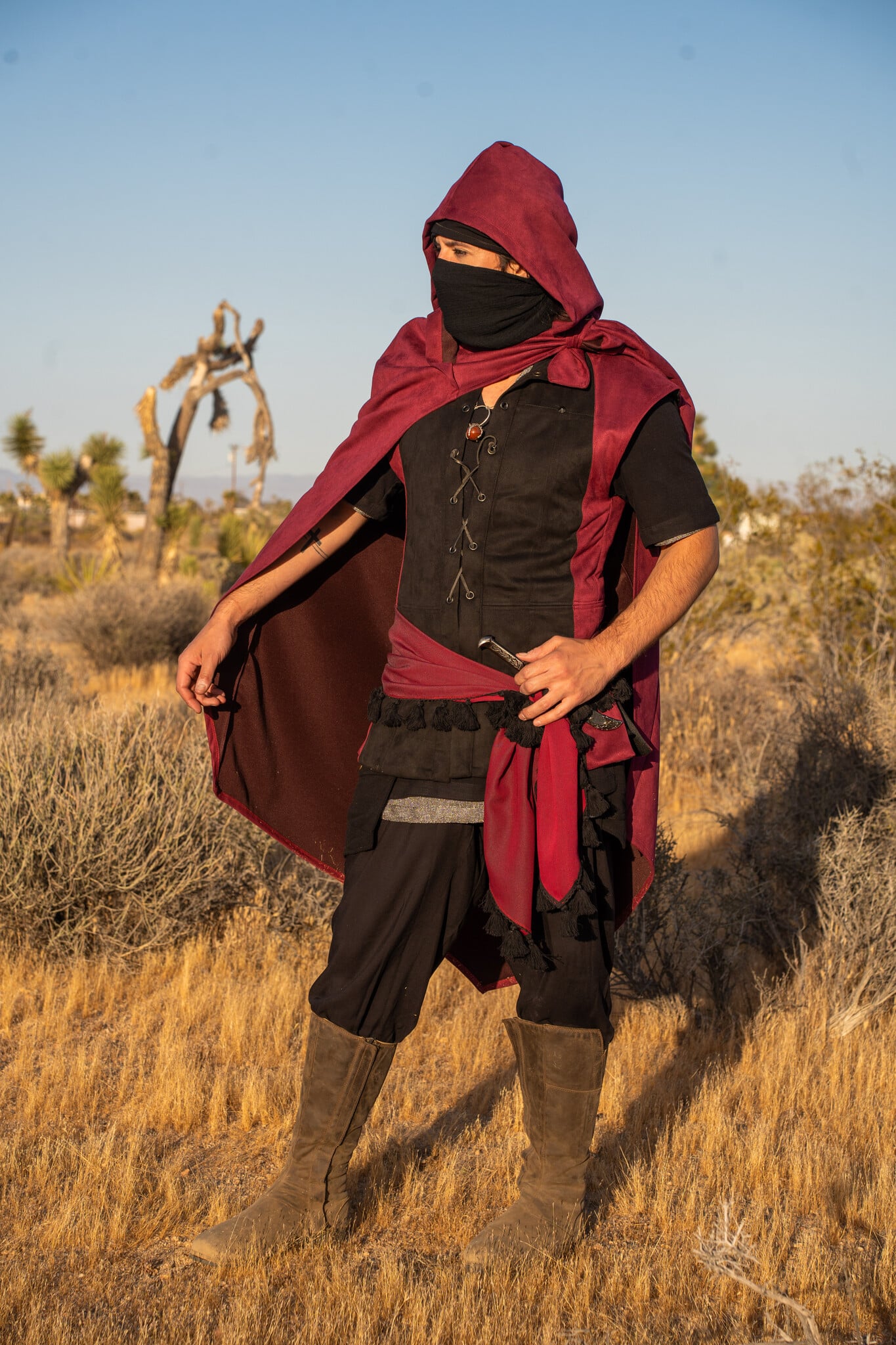 Convertible Cape : Techno Suede Red