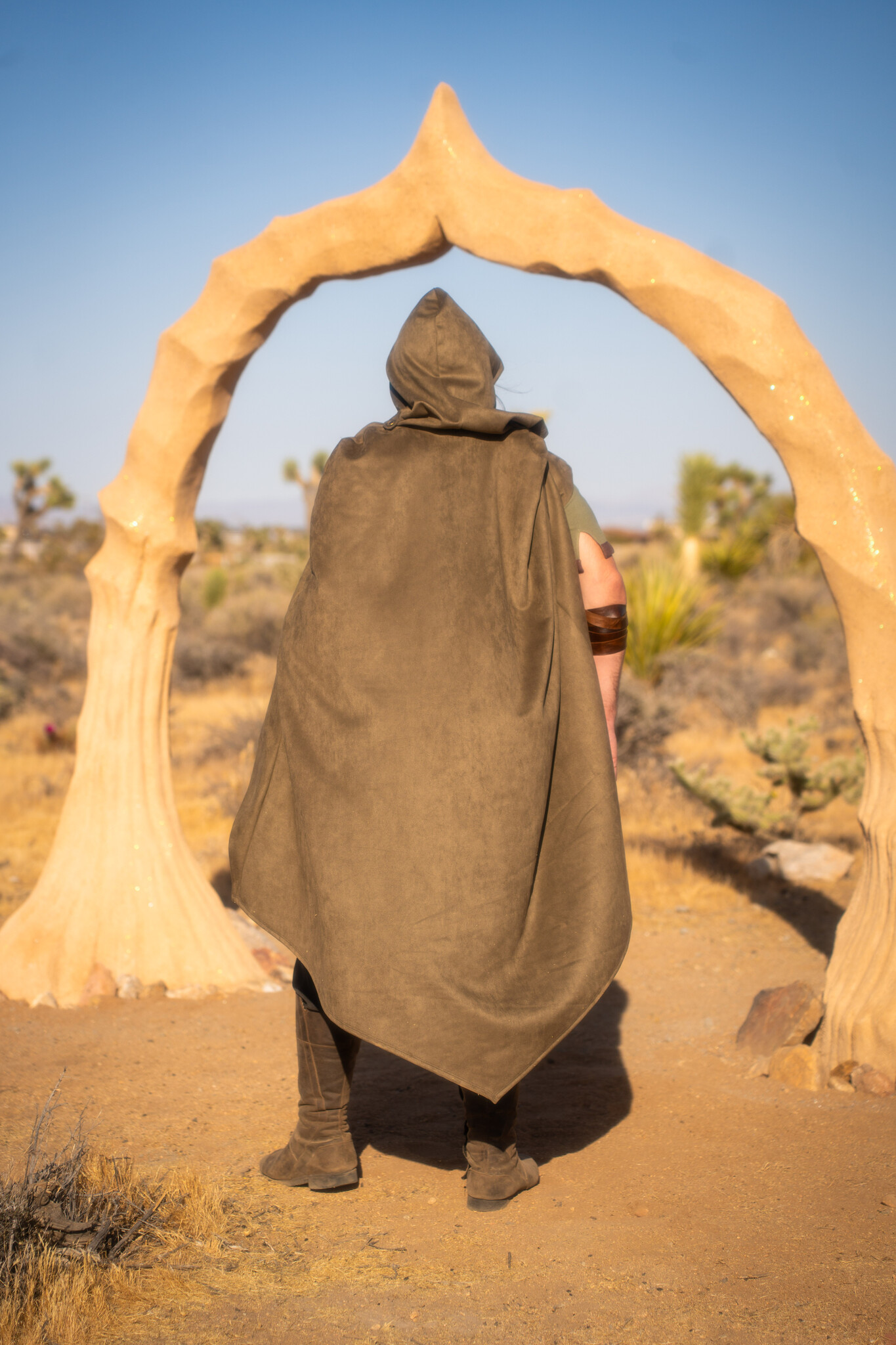 Convertible Cape : Techno Suede Moss Green