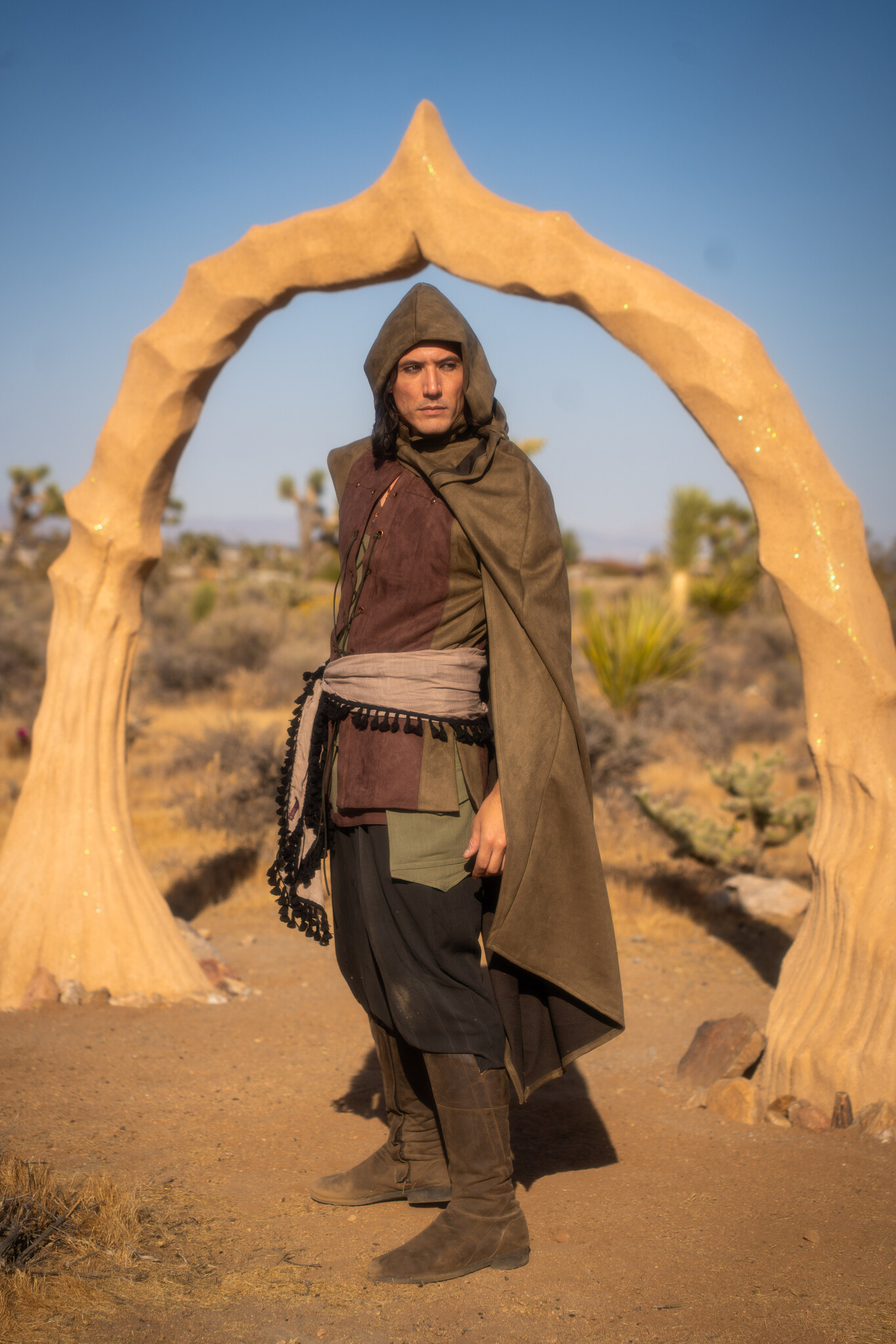 Convertible Cape : Techno Suede Moss Green
