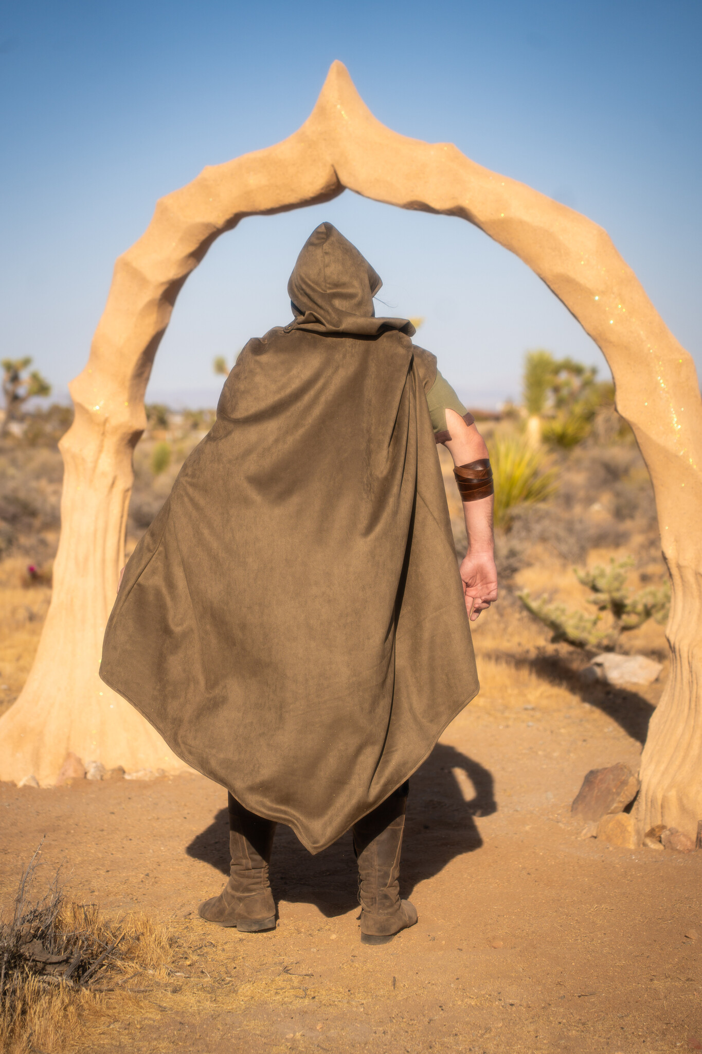Convertible Cape : Techno Suede Moss Green