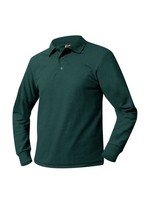 UNIFORM Pique Polo Long Sleeve Shirt, green