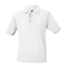 UNIFORM Unisex Polo Short Sleeve Shirt, white