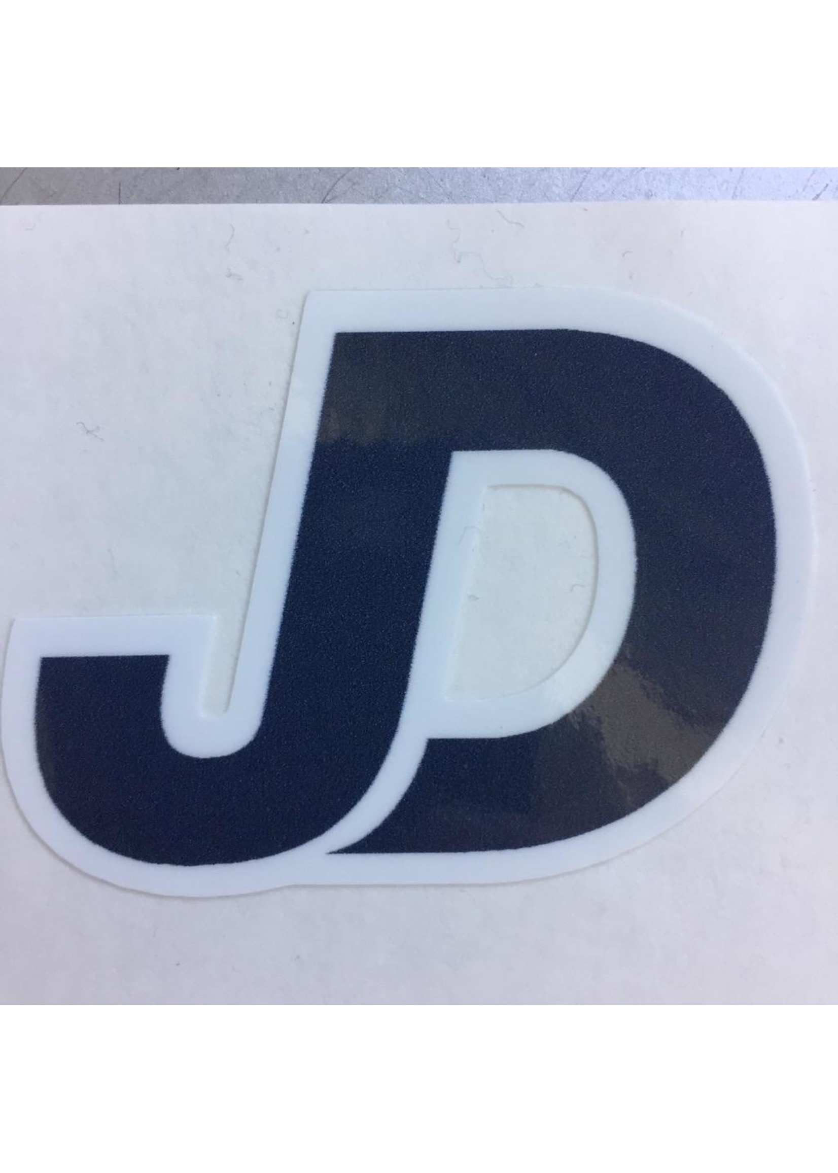 NON-UNIFORM JD Sticker - 2.25”x1.25” JD, navy/white decal