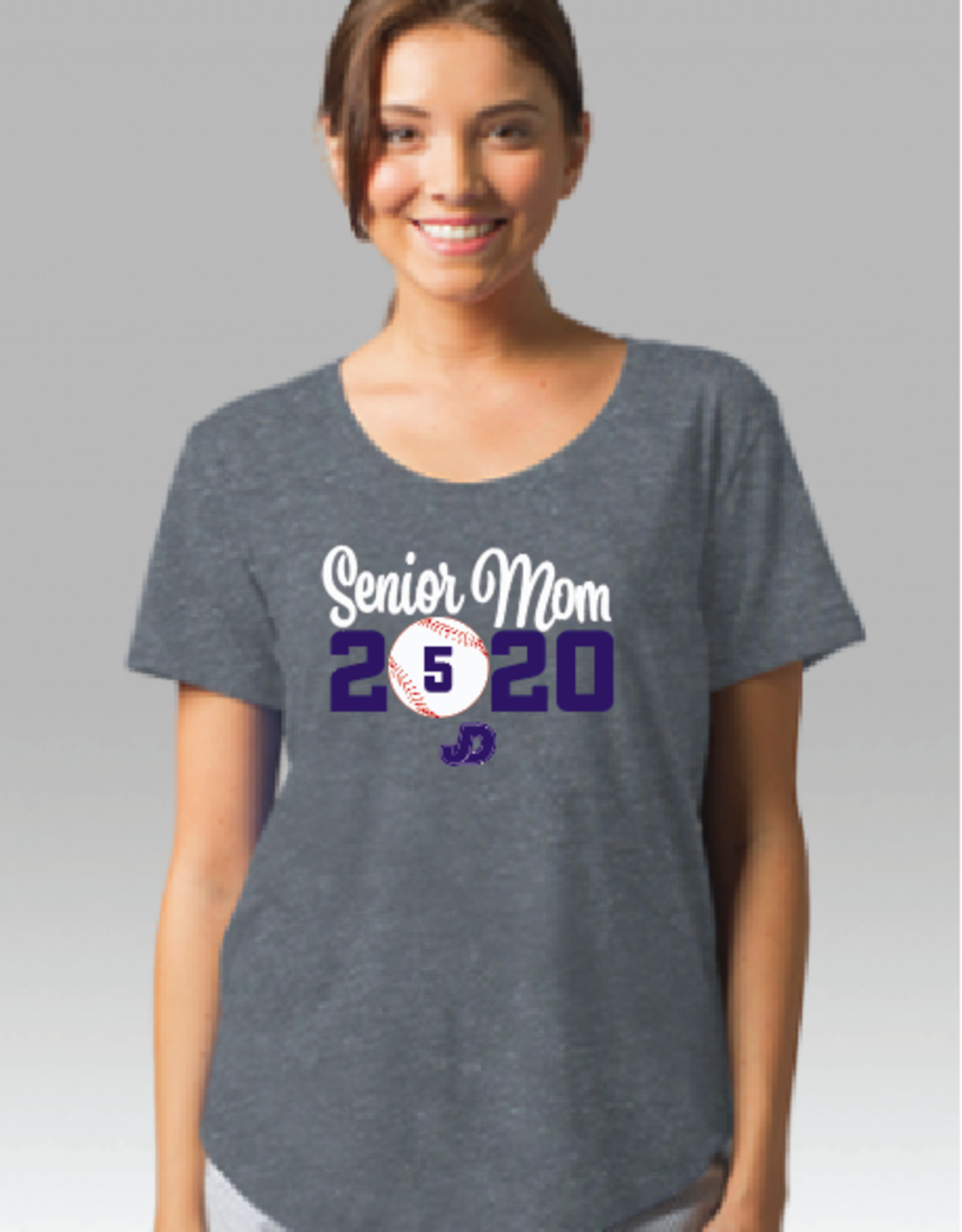 NON-UNIFORM Baseball, Custom Order Senior Mom Shirt