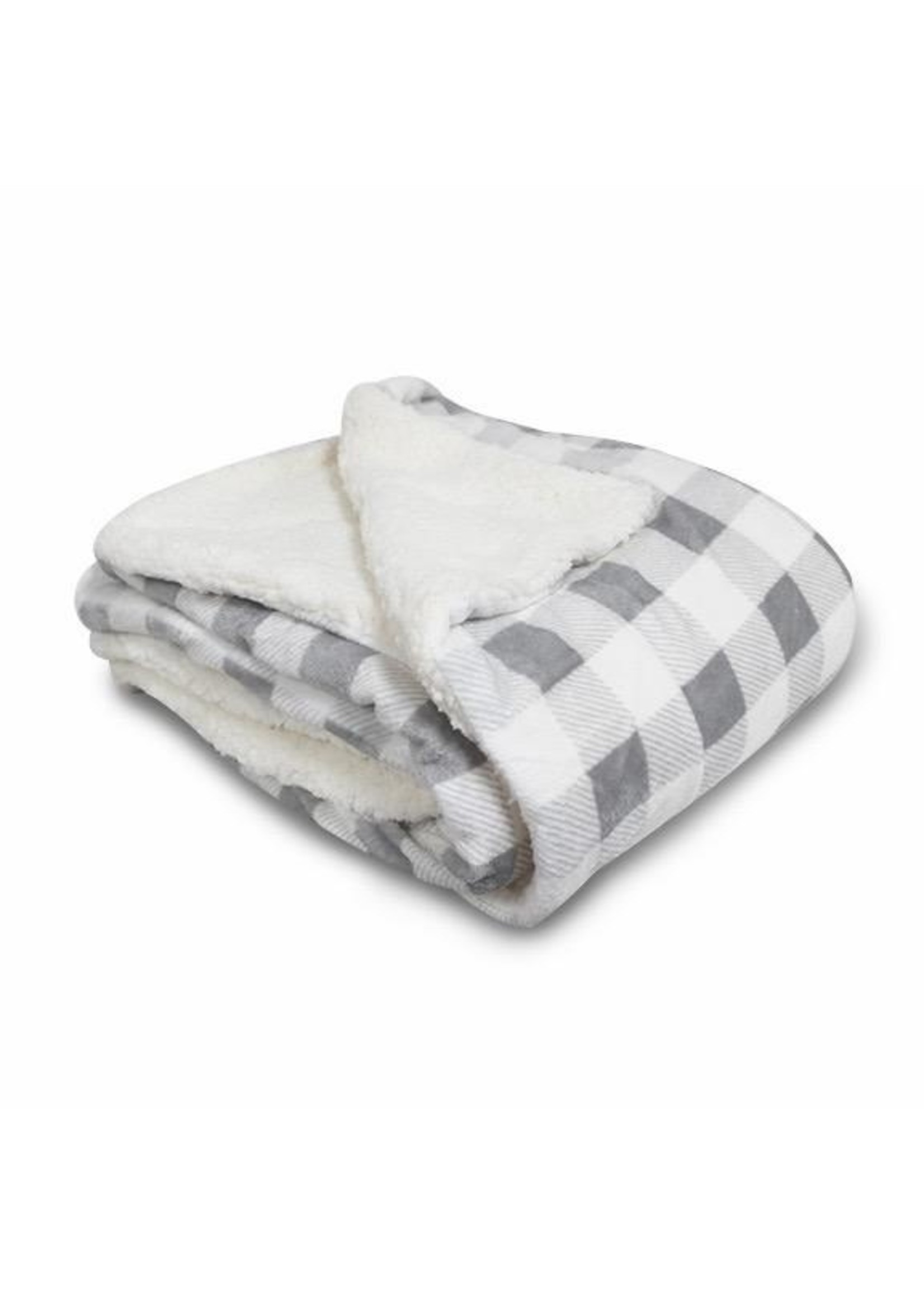 NON-UNIFORM JD - Micro Mink Sherpa Blanket-Gray Buffalo