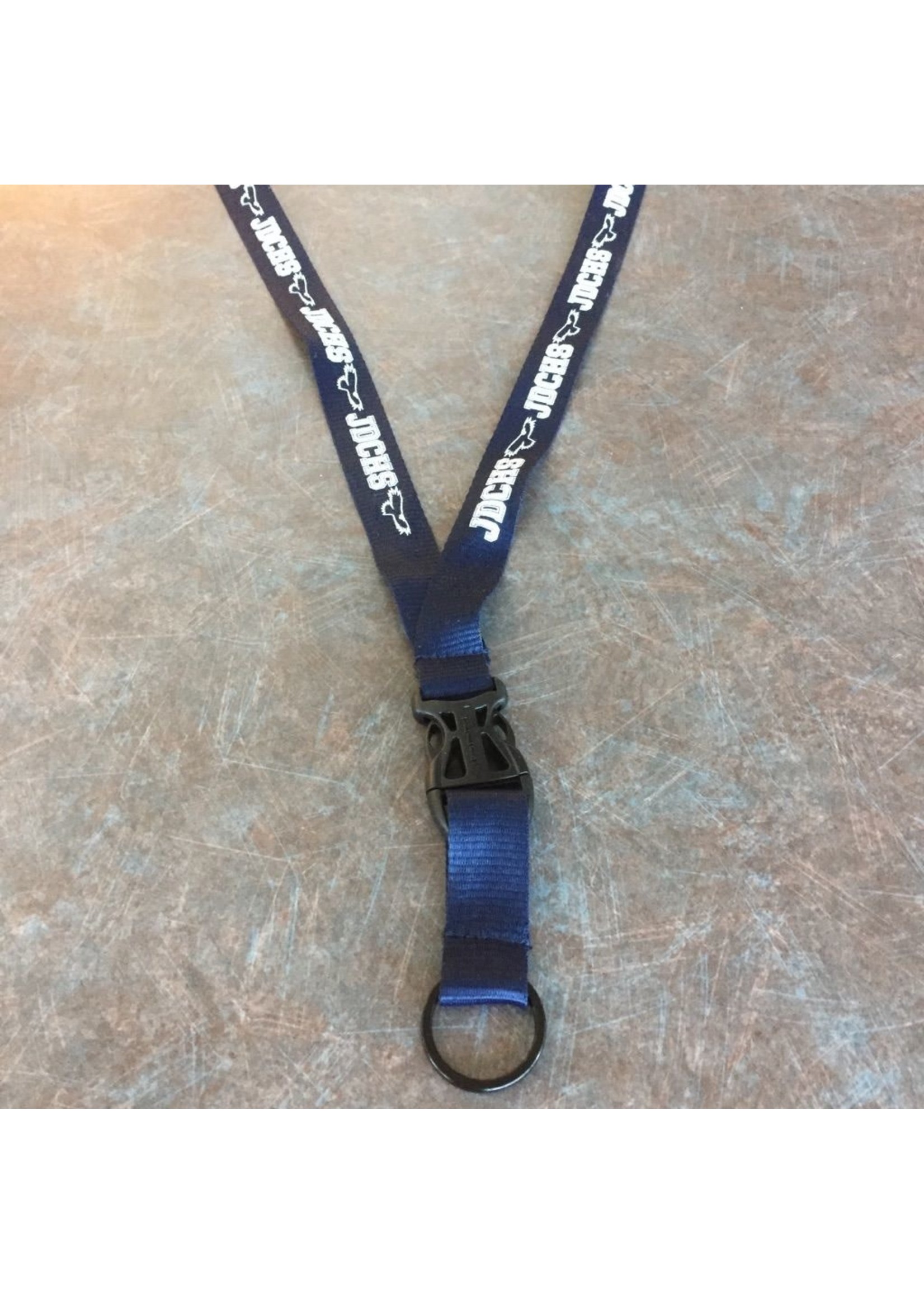 NON-UNIFORM JDCHS Lanyard, detachable split ring, navy