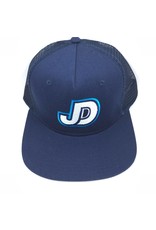 NON-UNIFORM JDS navy hat flat bill with mesh and adj back JD logo embro on front