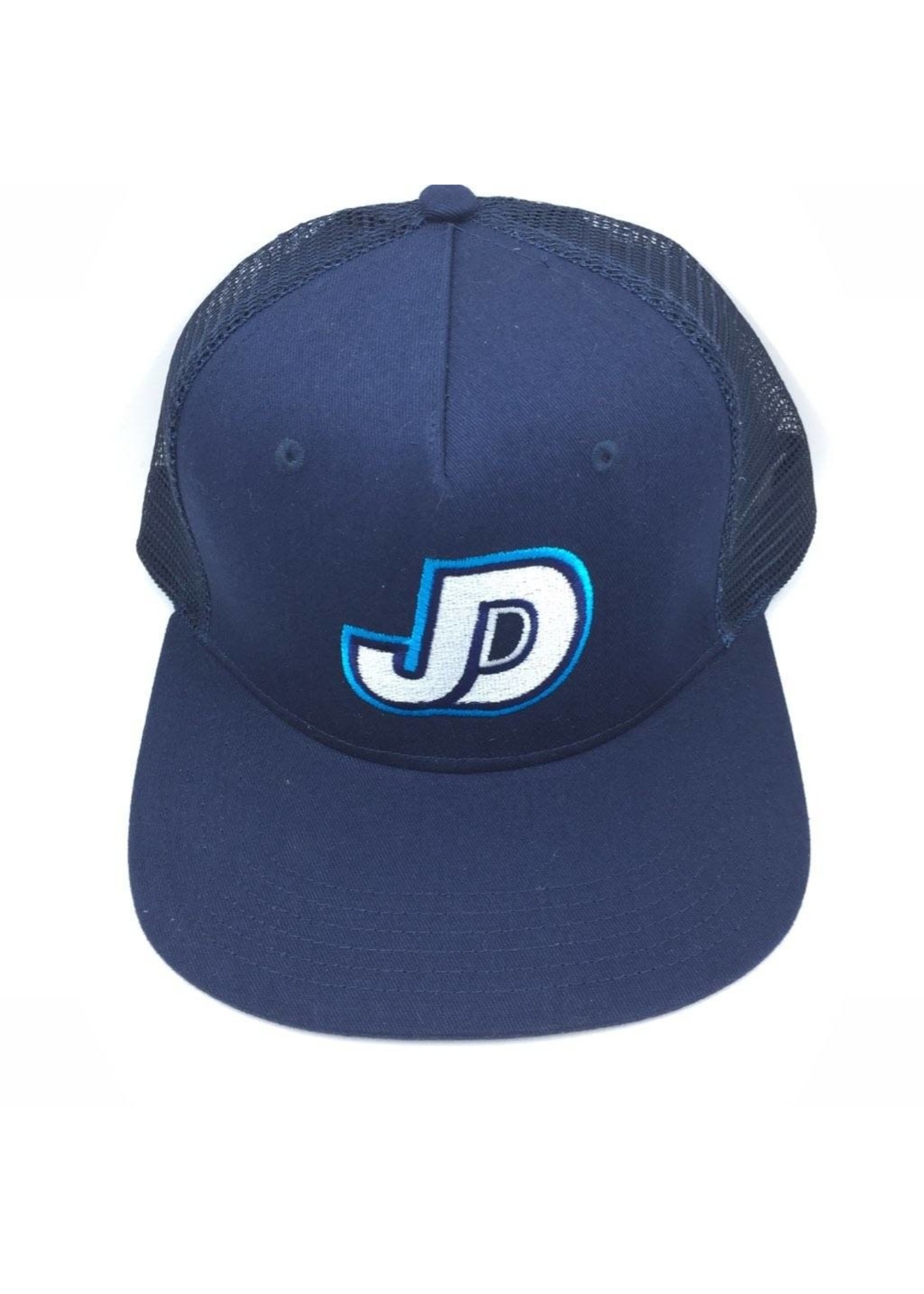 NON-UNIFORM JD flat bill hat, mesh and adj back JD logo embry on front