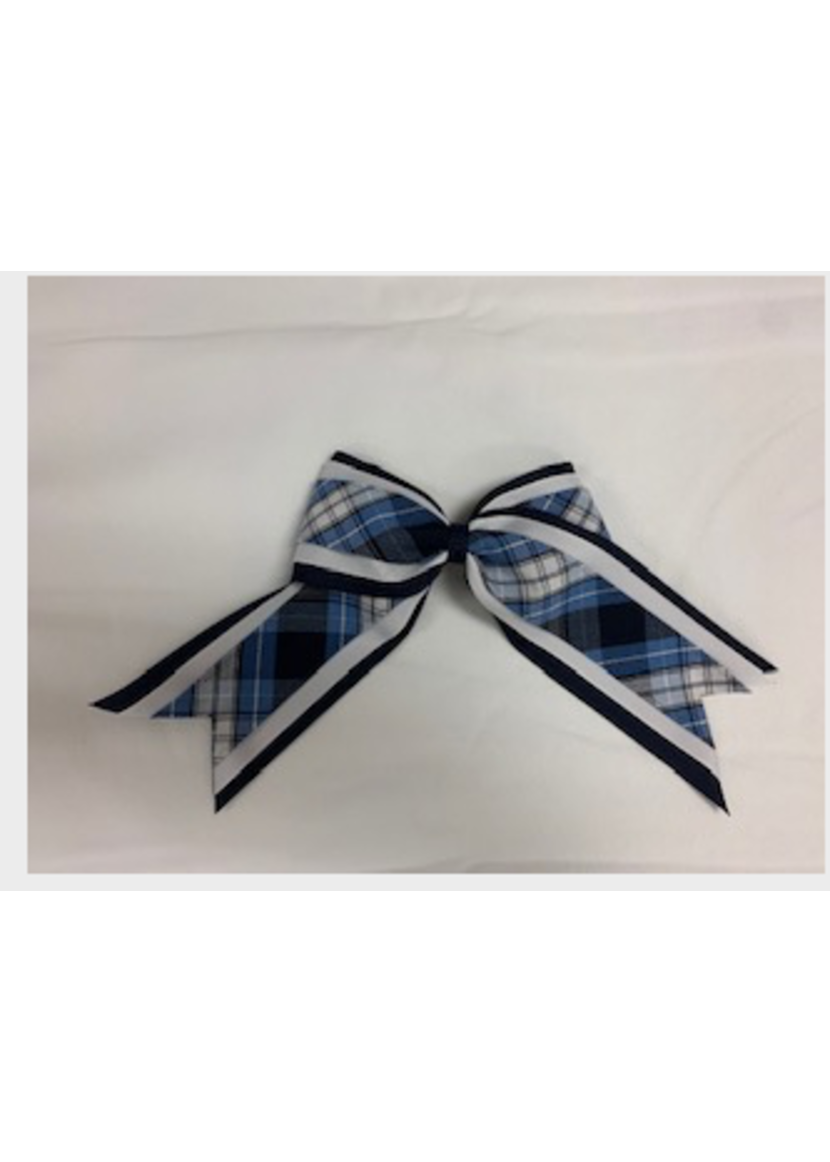 UNIFORM Hair - Barrette -  Plaid 3-layered Cheer Bow, SA, Plaid