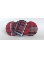 UNIFORM 3 Button Barrette, SF, Plaid