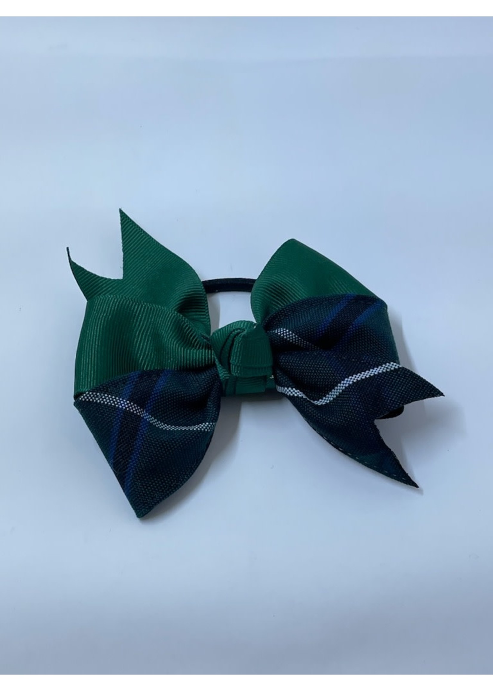 UNIFORM Hair - Bow Ribbon Pony, SJB, Plaid 4” wide