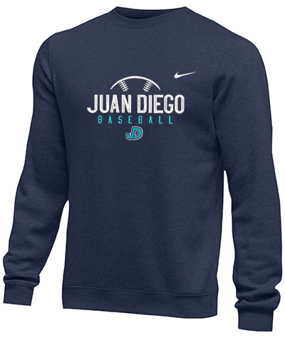 JD Baseball Embroidered Nike Crew Neck Sweatshirt custom options Saint Paul s Place