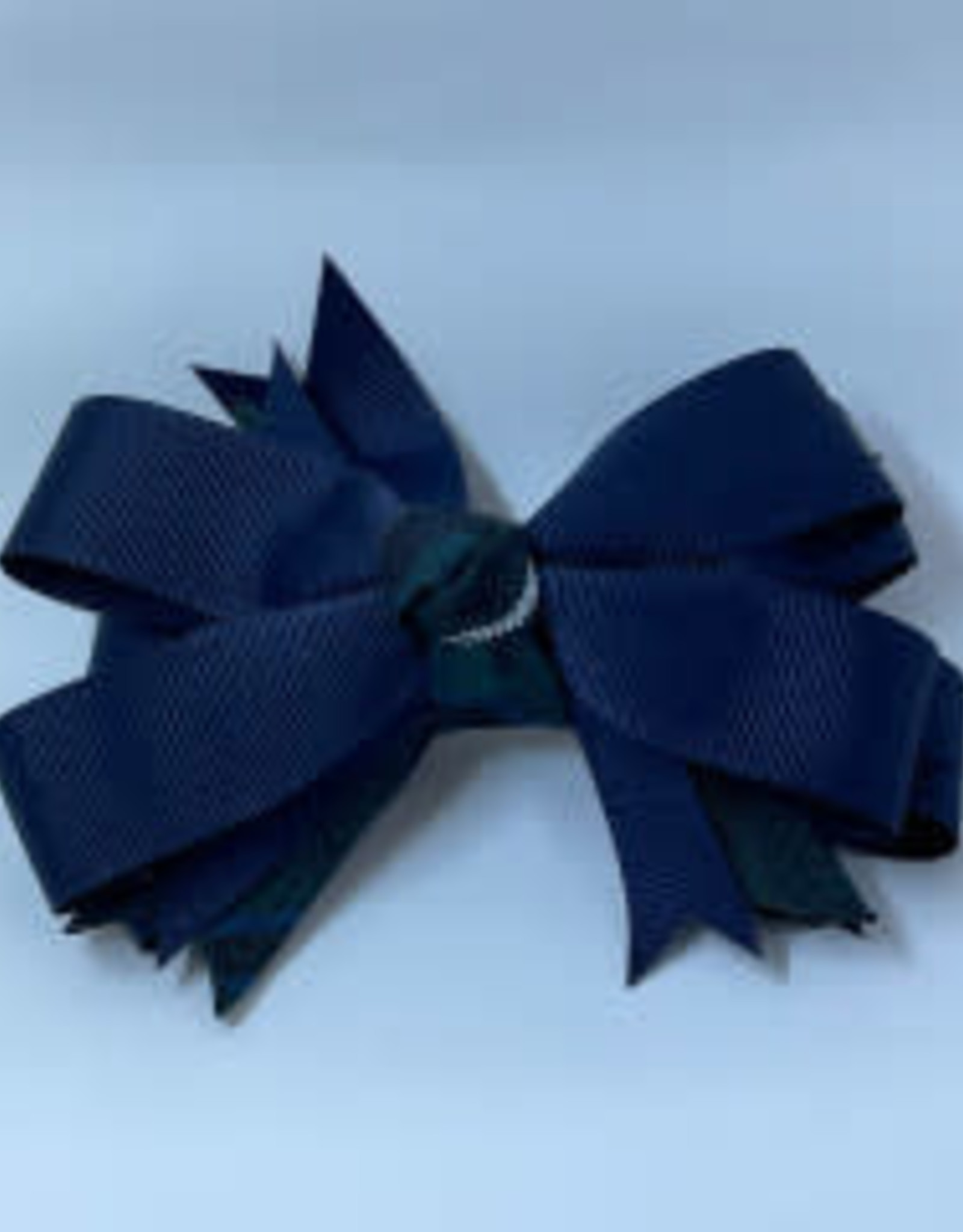 SJB Large Plaid & Ribbon Spiked Bow