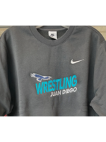NON-UNIFORM JD Wrestling Embroidered Nike Club Fleece Crew Neck Sweatshirt, custom options