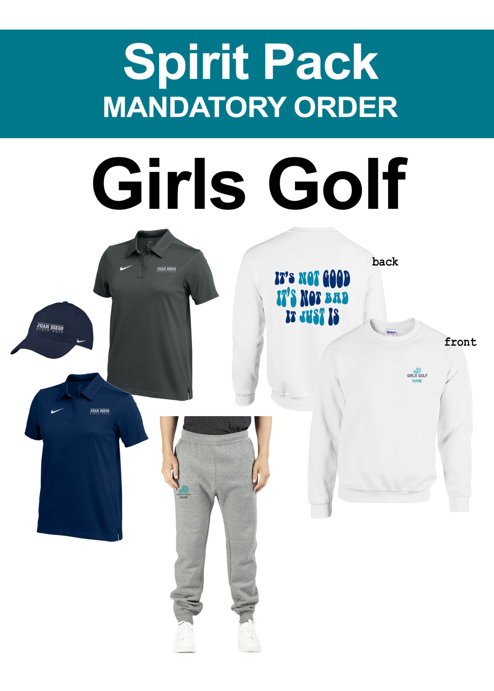 UNIFORM Girls Golf Team Mandatory Order