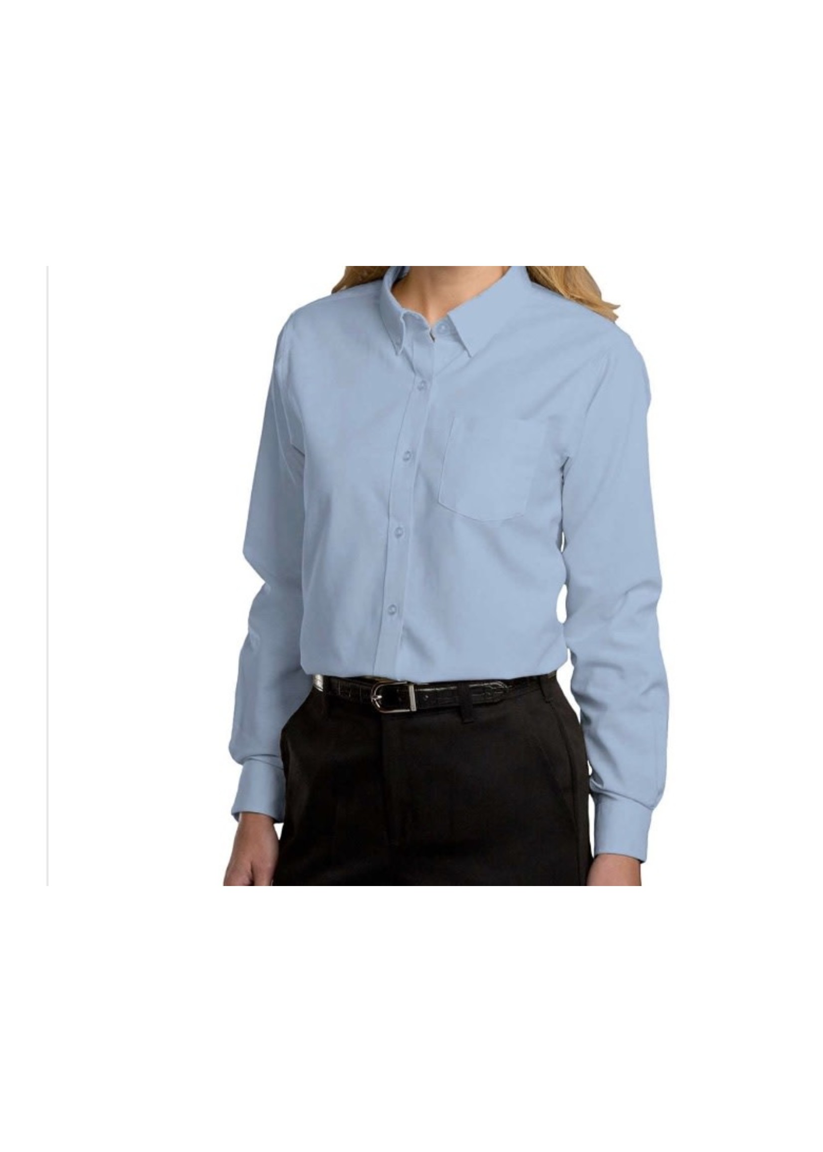 UNIFORM New Fit  Girls Oxford Long Sleeve - Blue