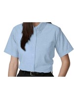 UNIFORM New Fit Girls Oxford Short Sleeve, Blue