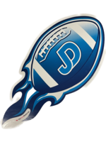 NON-UNIFORM JD Football Flame sticker, removable & reusable decal