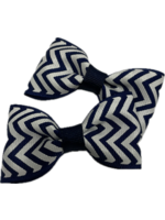 UNIFORM Hair - Double Bow Barrette Set, navy/white FBE192CH365