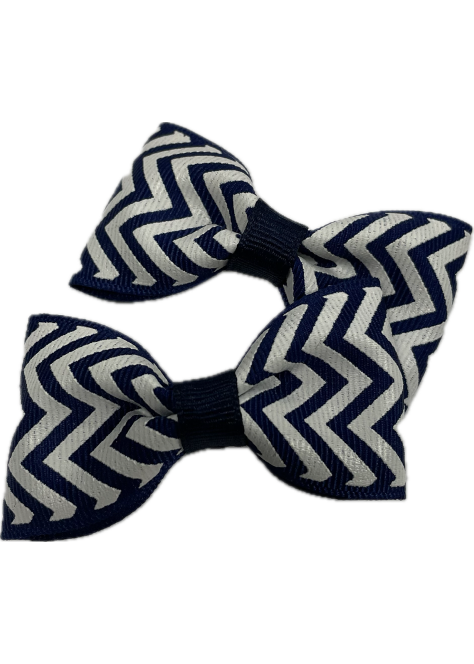 UNIFORM Hair - Double Bow Barrette Set, navy/white