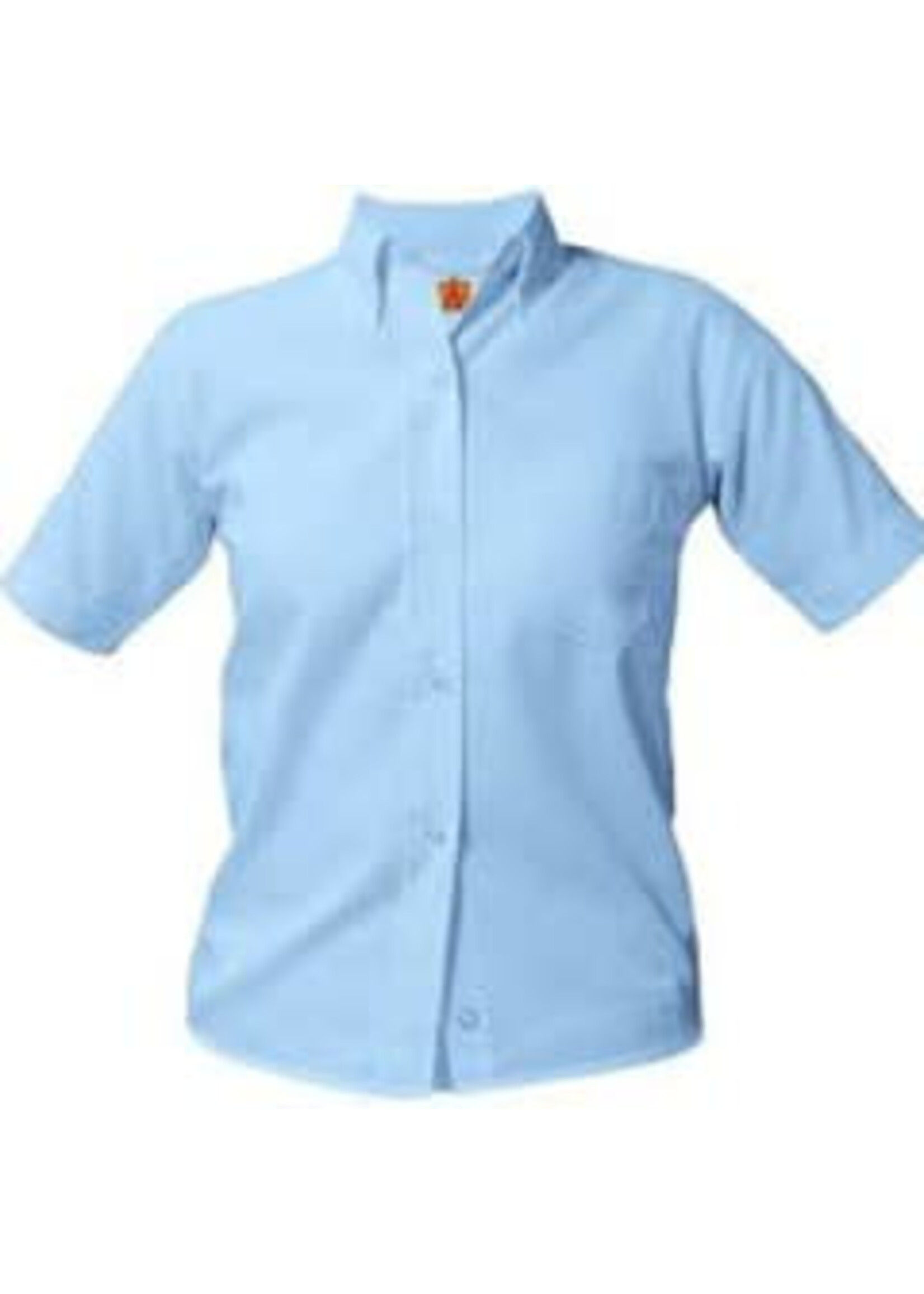 UNIFORM A+ New Fit Girls Oxford Short Sleeve, 9503 White