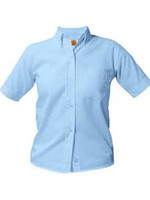 UNIFORM A+ New Fit Girls Oxford Short Sleeve,  9503 Blue