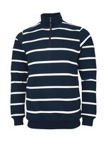 NON-UNIFORM Stripe 1/4 Zip Pullover Sweatshirt