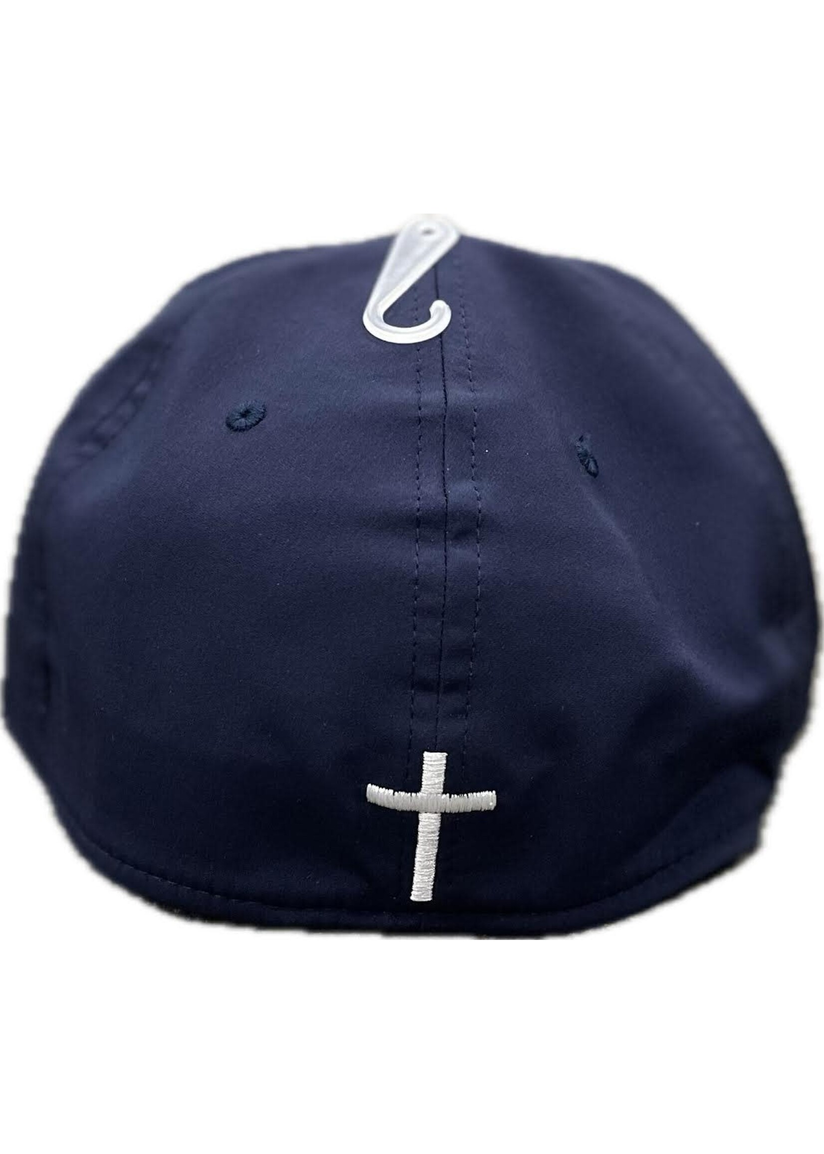 NON-UNIFORM Hat- Baseball Flat Brim Fitted Cap, Large Only,Navy/navy