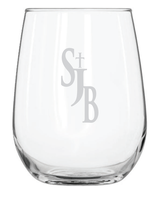 NON-UNIFORM Beverage.- SJB 17 oz.  Glass, SJB  logo