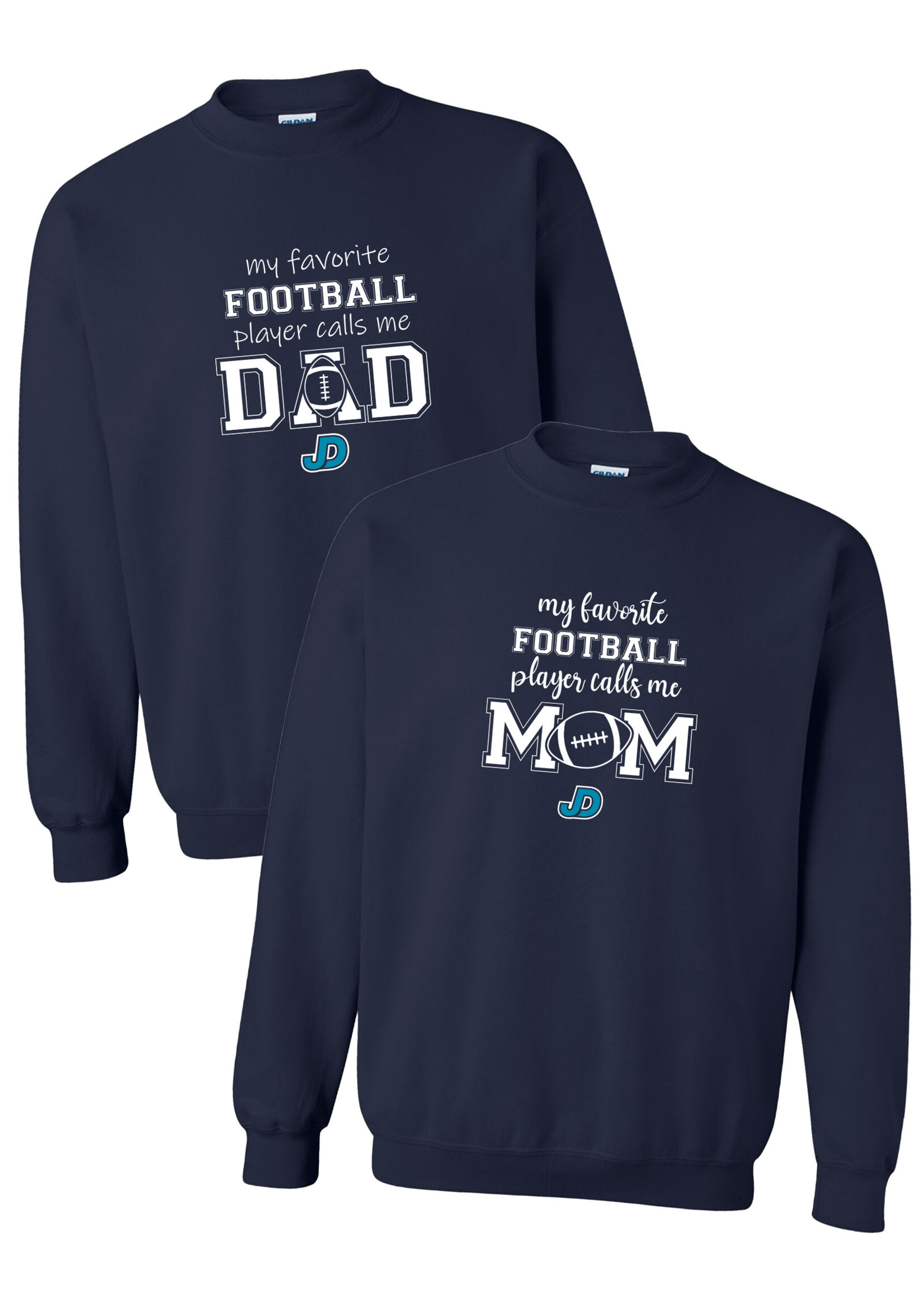 NON-UNIFORM My Favorite FOOTBALL Player Calls Me crew neck sweatshirt