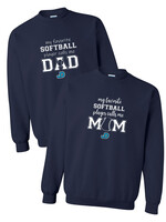 NON-UNIFORM My Favorite SOFTBALL Player Calls Me crew neck sweatshirt
