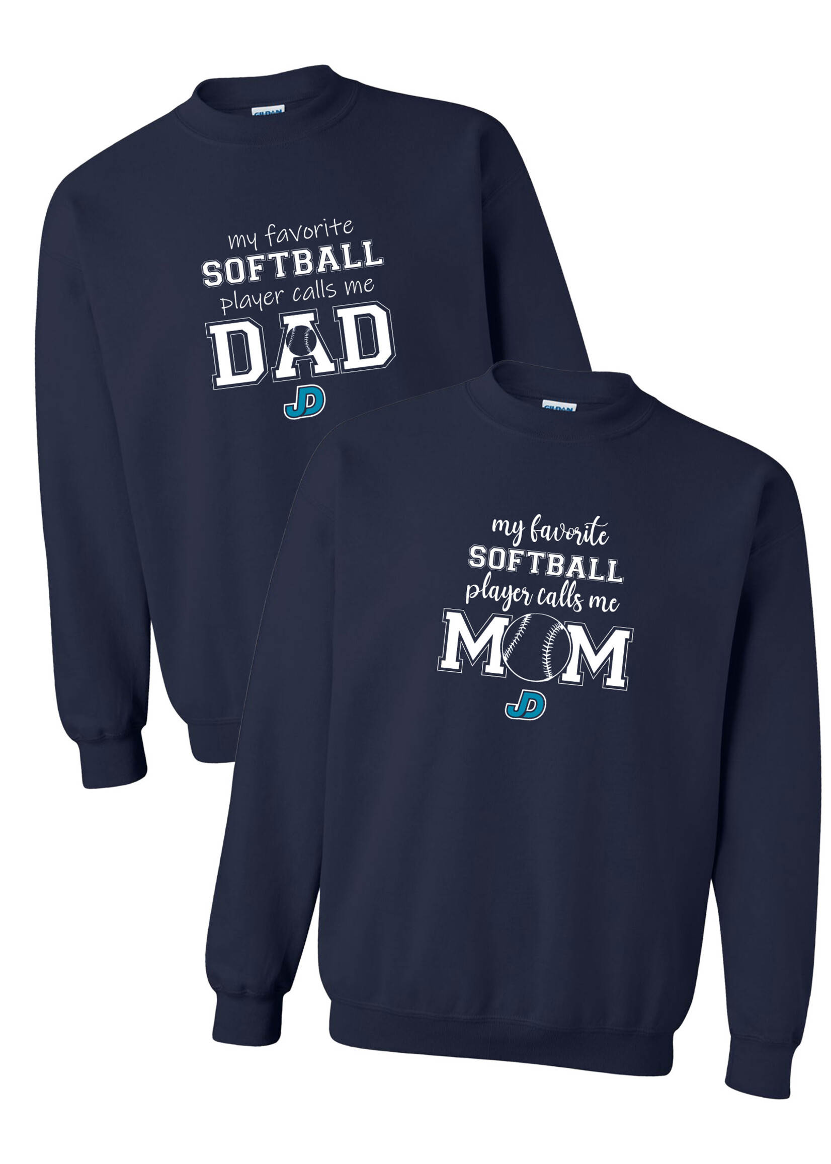 NON-UNIFORM My Favorite SOFTBALL Player Calls Me crew neck sweatshirt