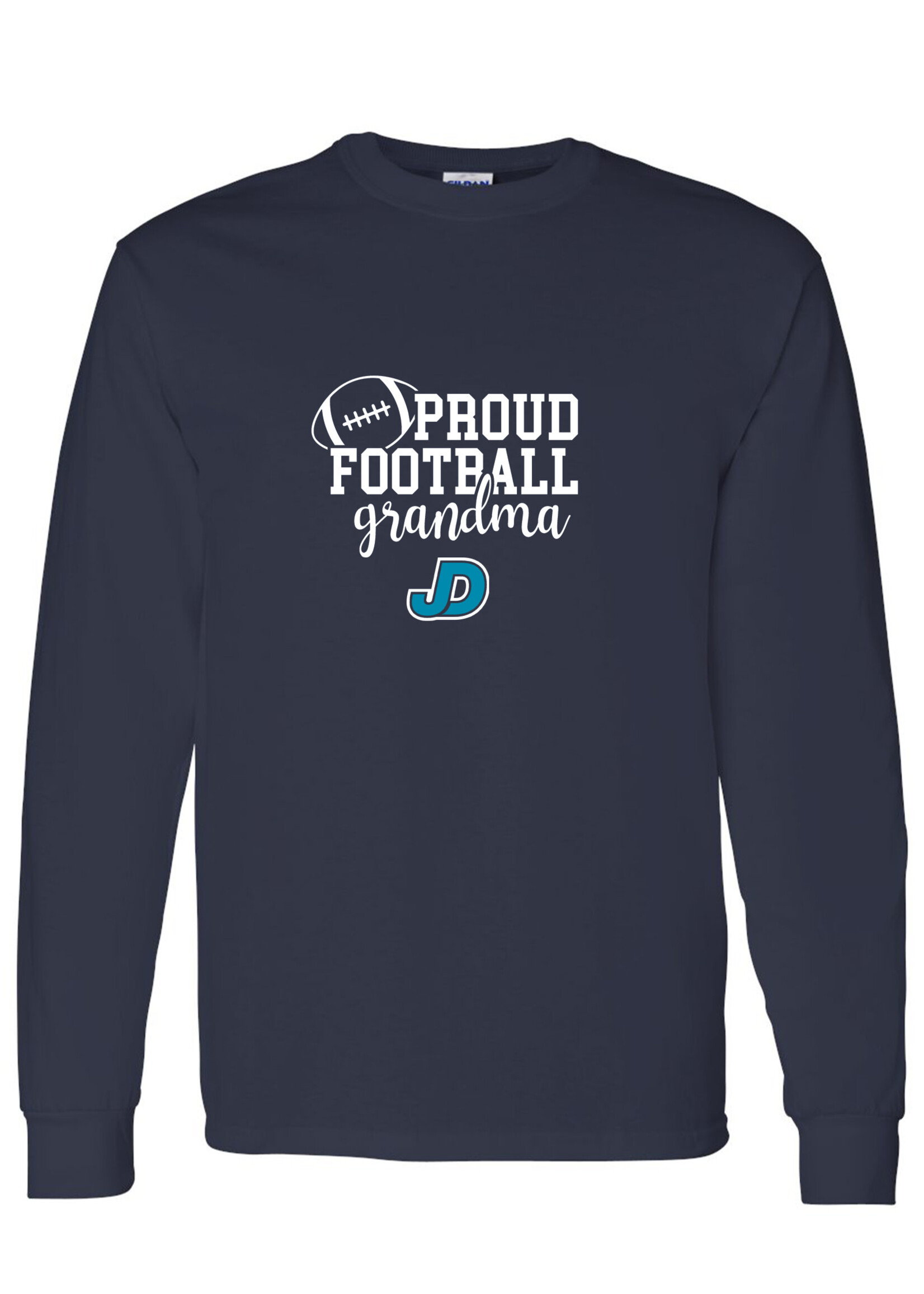 NON-UNIFORM Proud FOOTBALL Grandparent long sleeve t-shirt