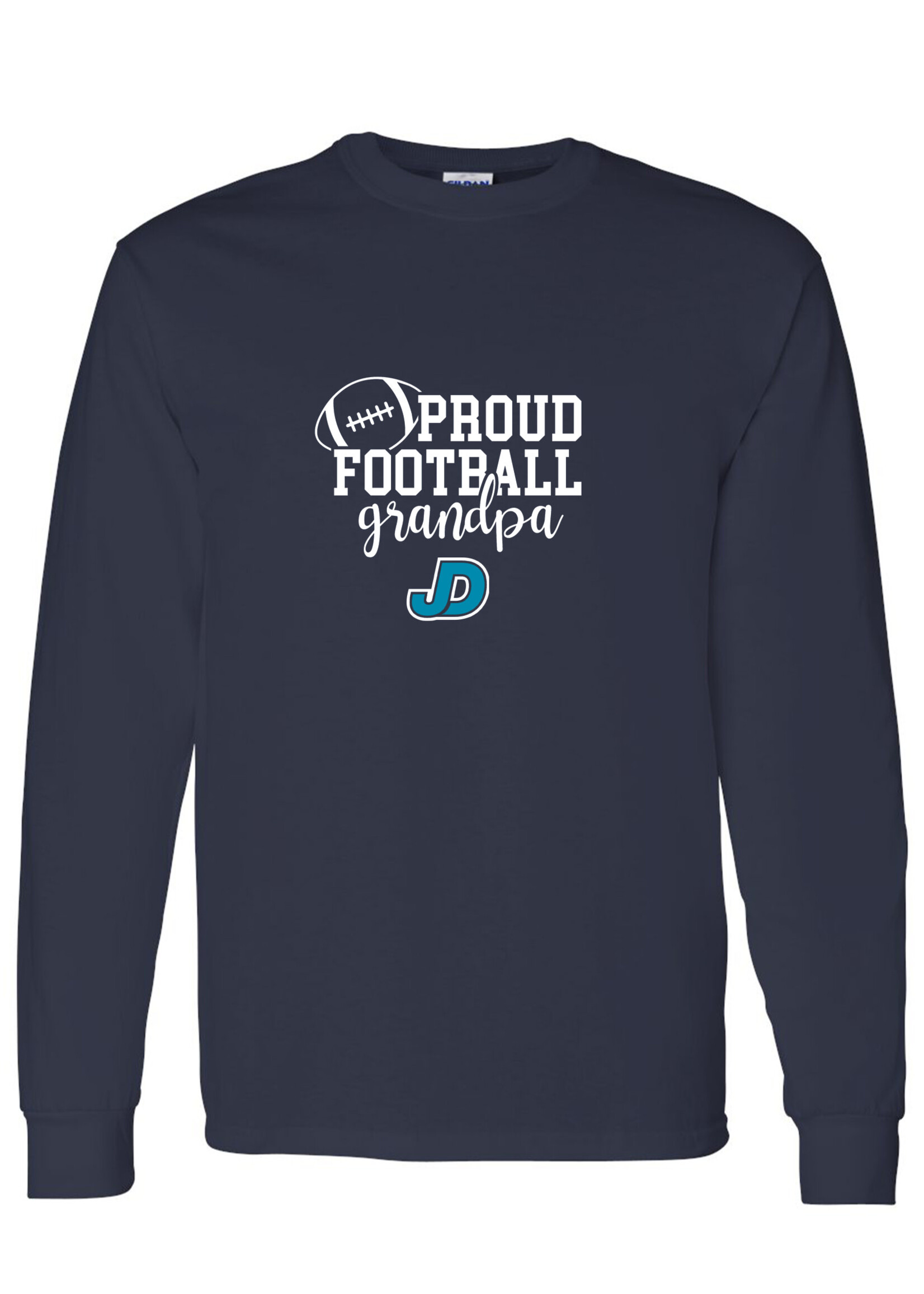 NON-UNIFORM Proud FOOTBALL Grandparent long sleeve t-shirt