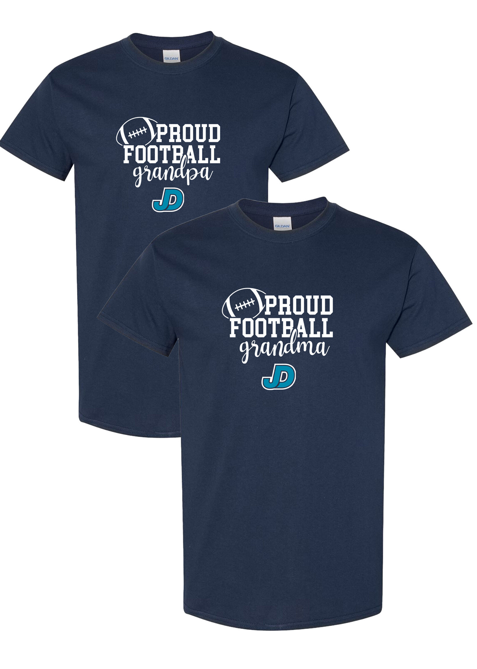 NON-UNIFORM Proud FOOTBALL Grandparent short sleeve t-shirt