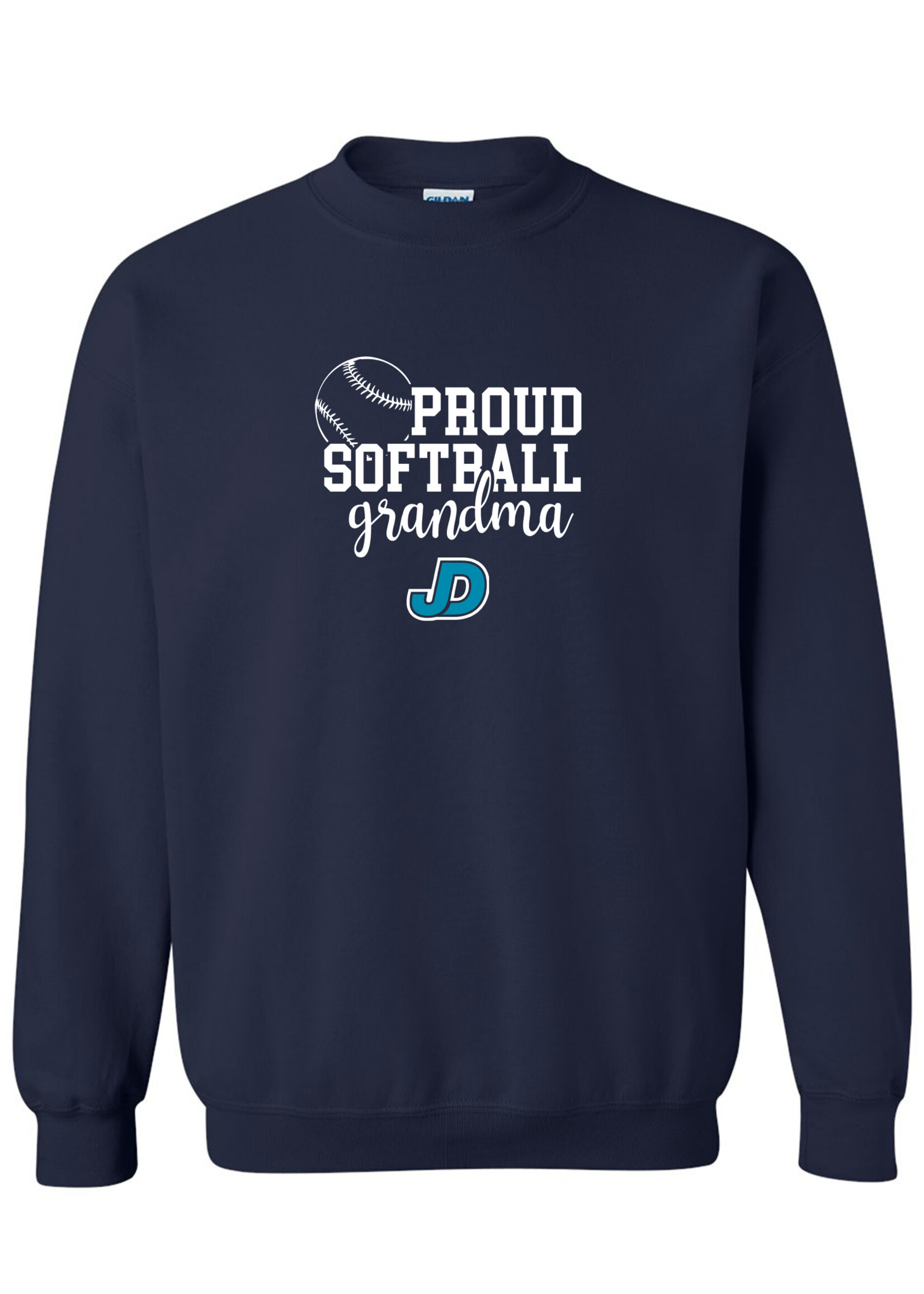 NON-UNIFORM Proud SOFTBALL Grandparent crew neck sweatshirt