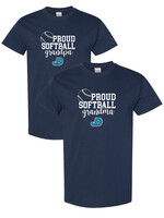 NON-UNIFORM Proud SOFTBALL Grandparent short sleeve t-shirt