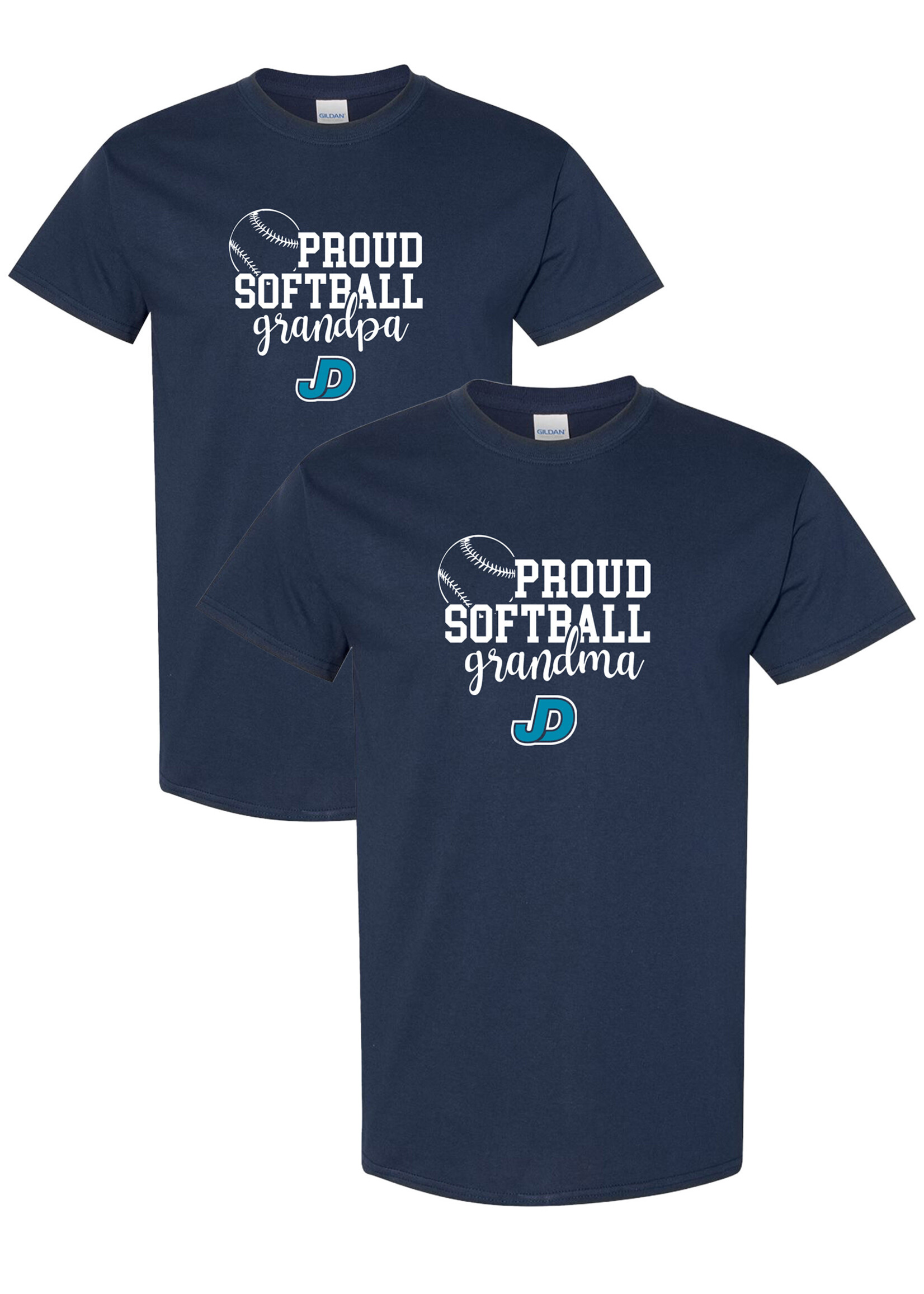 NON-UNIFORM Proud SOFTBALL Grandparent short sleeve t-shirt