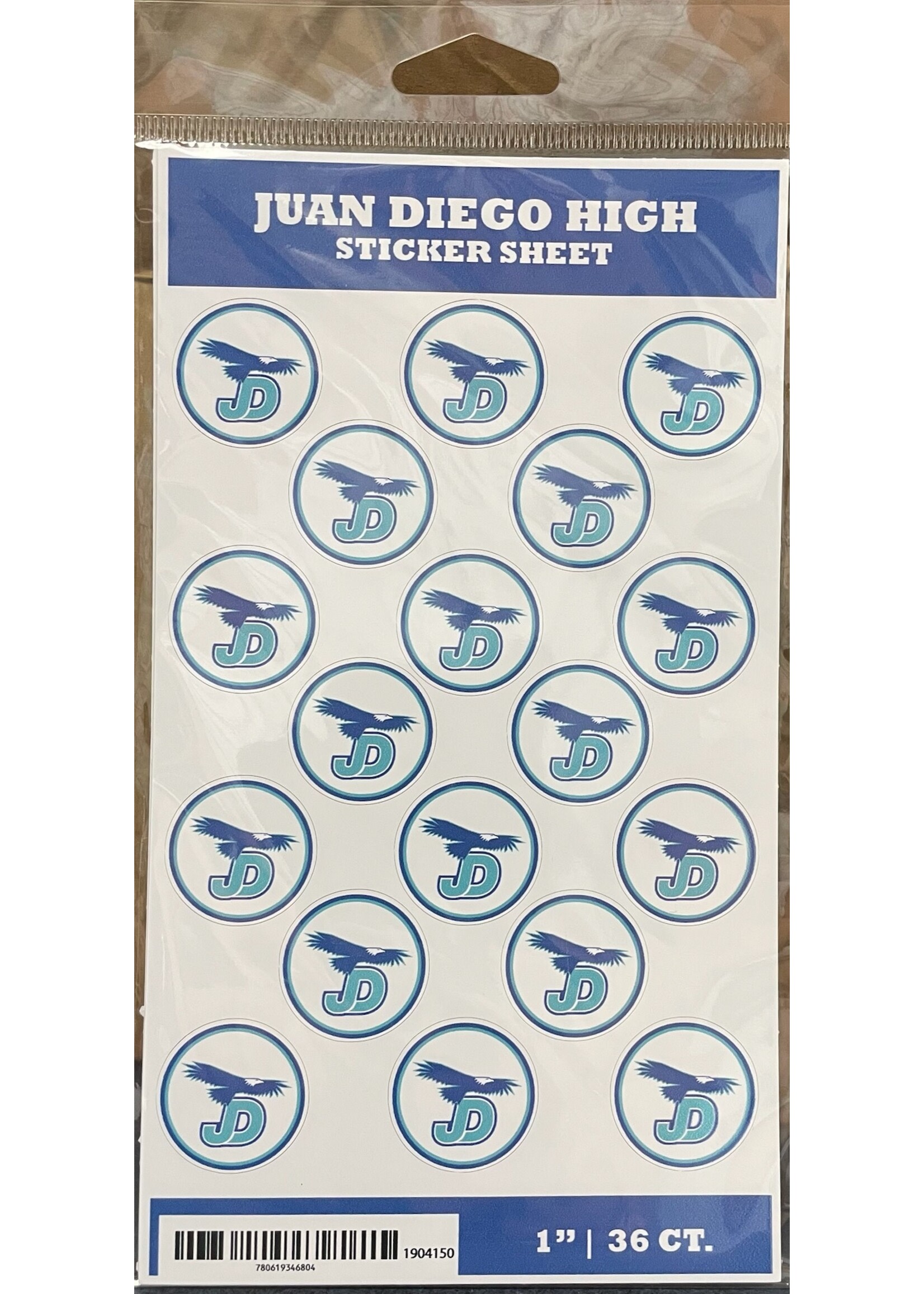 NON-UNIFORM JD Eagle Sticker Sheet Set - 1" - 36 ct