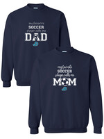 NON-UNIFORM My Favorite SOCCER Player Calls Me crew neck sweatshirt