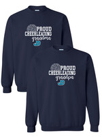 NON-UNIFORM Proud CHEERLEADING Grandparent crew neck sweatshirt