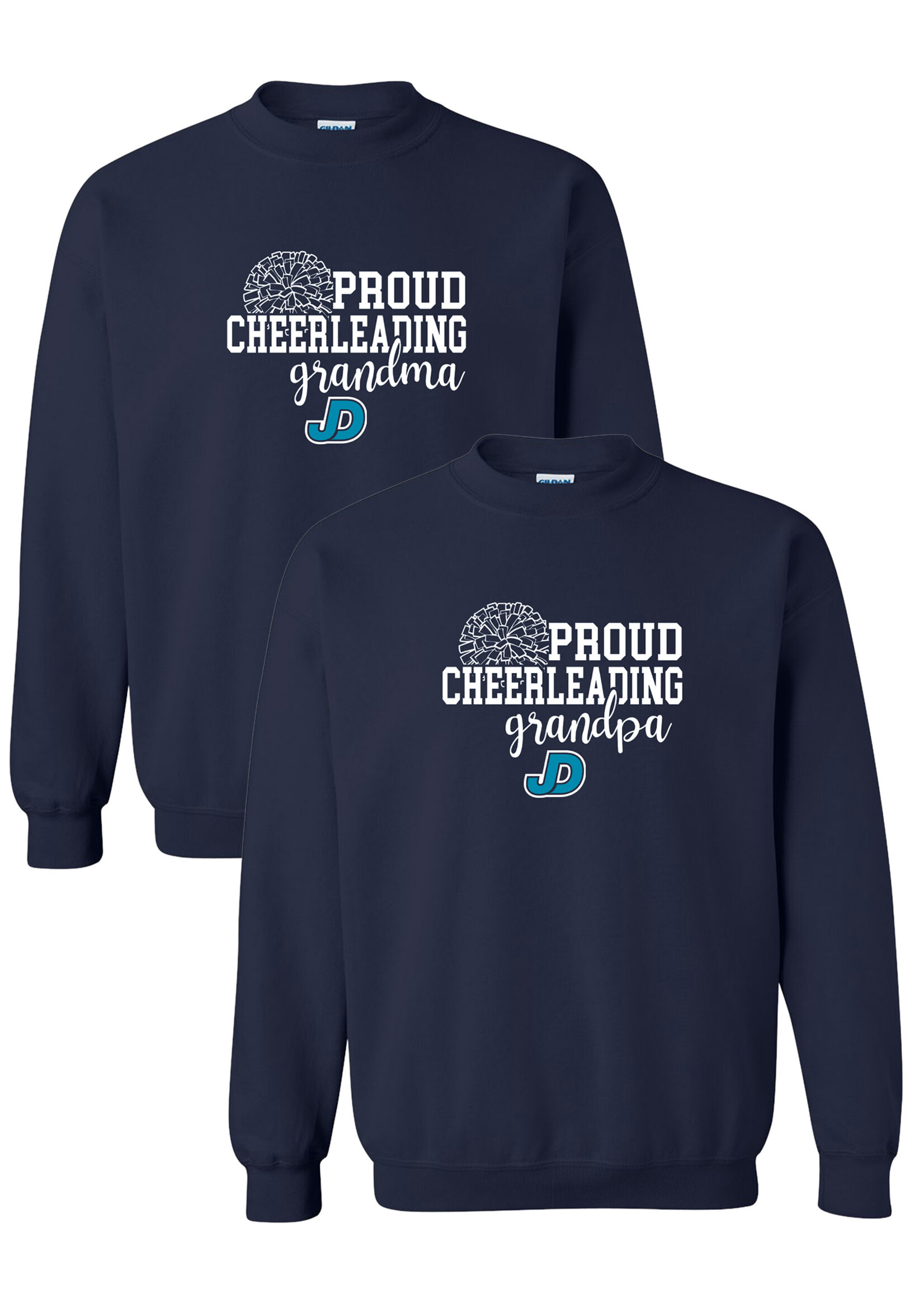 NON-UNIFORM Proud CHEERLEADING Grandparent crew neck sweatshirt