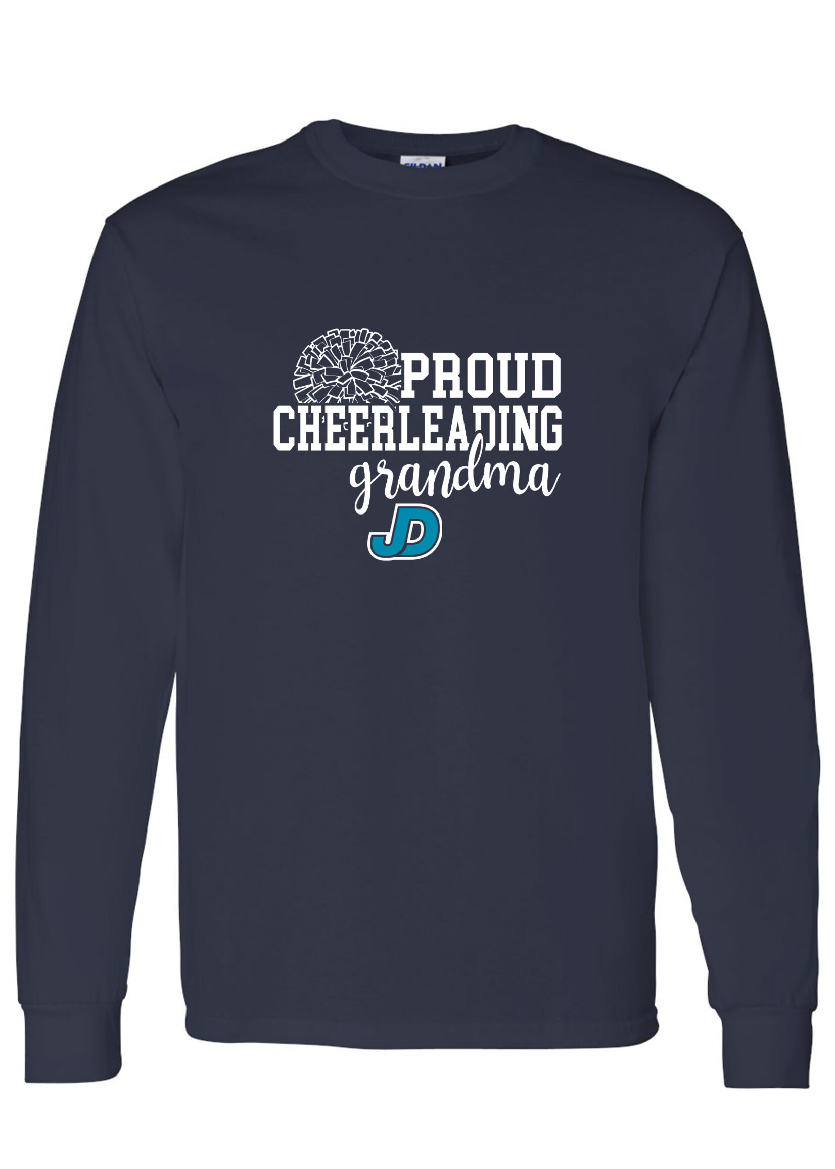 NON-UNIFORM Proud CHEERLEADING Grandparent long sleeve t-shirt